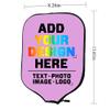PrintOnDemand Customized Neoprene Racket Cover with Your Image Photo Text Logo, Personalized Paddle Covers Sleeves Fits Most Rackets, Plum, W8.26 xL11.6 view 2