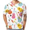 Guitar Pattern Men's T-Shirt Short Sleeve Crewneck Shirt Casual Workout Tee Top XL view 1
