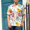 Guitar Pattern Men's T-Shirt Short Sleeve Crewneck Shirt Casual Workout Tee Top XL view 3