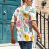 Guitar Pattern Men's T-Shirt Short Sleeve Crewneck Shirt Casual Workout Tee Top XL view 4