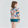 Girls Swimsuits Two Piece Rash Guard Set Long Sleeve Bathing Suit Swimwear with UPF 50+ Sun Protection Summer Beach Wear Green view 4