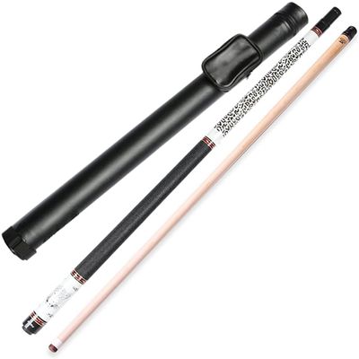 WLONK pool stick set Maple Pool Cue 58 Inch 19Oz, Handmade 1/2 Pool Cue Stick 12.75Mm Tip Fast Interface, Billiard/Pool Cue Adult Leather Handle(Color:A,Size:12.75Mm)