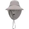 1 Pcs of Outdoor Unisex Sun Hat Wide Brim Neck Flap UV Protection SPF (Light Gray Neck Flap) view 2