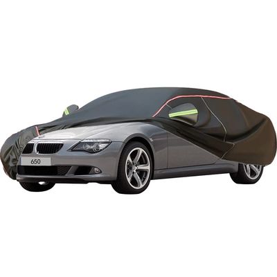 ACHETE Car Covers are Suitable for 2006-2018 BMW 650 i/i xDrive/Gran Coupe,Water, Rain, Sun and Snow Resistant Oxford Fabric Car Cover,with Side Door Zip (Color : Black, Size : 650 i)