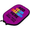 Custom Padded Pickleball Paddle Cover with Personalized Image Text Logo, Neoprene Cover Paddle Case Racket Cover, Fits Most Paddle, Lightpurple, W8.26 xL11.6 view 3