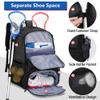 GOBUROS Lacrosse Equipment Backpack with Stick Holder & Hidden Zipper Net view 3
