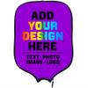 Custom Padded Pickleball Paddle Cover with Personalized Image Text Logo, Neoprene Case, Fits Most Paddles, Dark Violet, 8.26 x 11.6 view 1