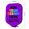 Custom Padded Pickleball Paddle Cover with Personalized Image Text Logo, Neoprene Case, Fits Most Paddles, Dark Violet, 8.26 x 11.6 view 2