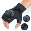 GCSIOM Tactical Fingerless Gloves Breathable, Non-Slip, Impact Resistant, Suitable for Outdoor Cycling, Motorcycle Riding, Rock Climbing (Black, X-Large) view 2