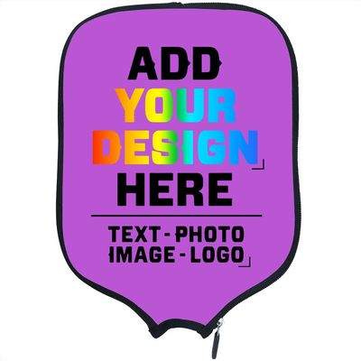 PrintOnDemand Customize Pickleball Paddle Cover Personalized Racquets Cover Sleeve Add Your Image Photo Logo Fits Most Rackets, MediumOrchid, W8.26 xL11.6