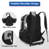GOBUROS Lacrosse Bag, Lacrosse Equipment Backpack with Stick Holder and Hidden Zipper Net Holds All Lacrosse or Field Hockey Gears, Separate Ventilated Shoe Space Hold Up to US Mens 13, Gray view 4
