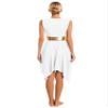 Vxuxlje Women's Liturgical Praise Dance Dress Color Block Irregular Hem Lyrical Worship Dancewear White Medium view 4