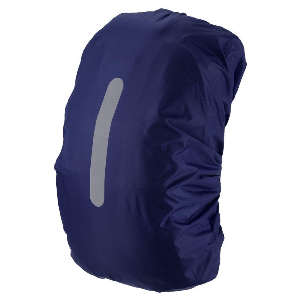 PATIKIL 75-85L Waterproof Backpack Rain Cover, Non-Slip Backpack Cover with Vertical Reflective Strap Stay Dry for Hiking, Camping, Hunting, XXL, Dark Blue