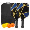 PATIKIL Graphite Pickleball Paddles Set of 2, USA Pickleball Approved Pickleball Set, Carbon Fiber Surface, Anti-Slip Sweat-Absorbing Grip, 4 Pickleball, Portable Carry Bag view 1