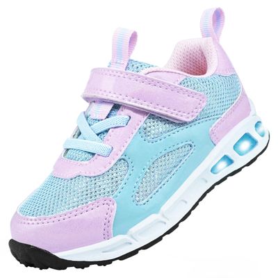 Floranate Light Up Toddler Size 10 Girls Shoes Purple Tennis Walking Sneakers (Purple Size 10)