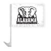 AGAS Alabama University Big Al White Car Flags - 7.5x10.5 inch Double-Layered Printed Polyester Fabric - 13" Flexible Plastic Pole for Attaching to Vehicle Window - Officially Licensed Alabama University Car Flags view 1