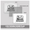 AGAS Alabama University Big Al White Car Flags - 7.5x10.5 inch Double-Layered Printed Polyester Fabric - 13" Flexible Plastic Pole for Attaching to Vehicle Window - Officially Licensed Alabama University Car Flags view 2