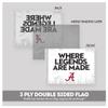 AGAS Crimson Tide Where Legends Are Made A Logo White Car Flags - 7.5x10.5 inch Double-Layered Printed Polyester Fabric - 13" Flexible Plastic Pole for Attaching to Vehicle Window - Crimson Tide White Car Flags view 2