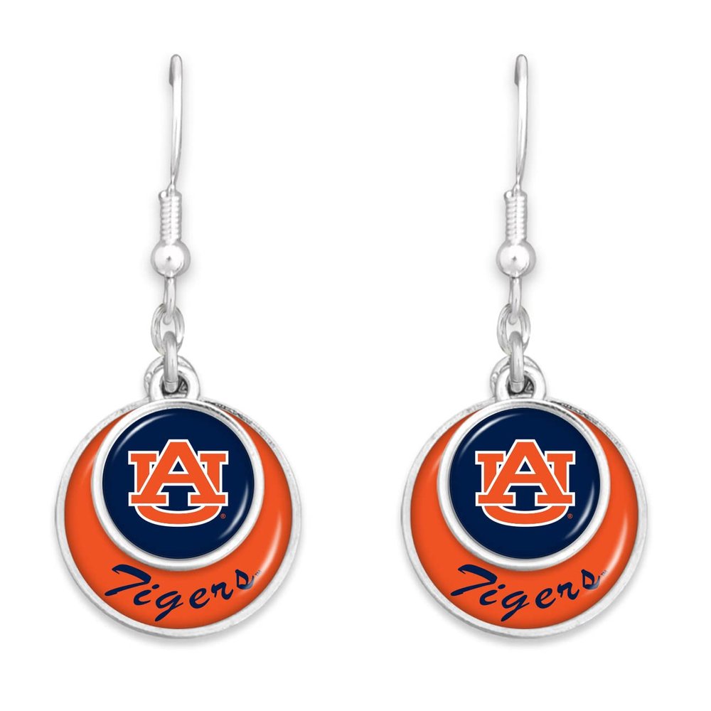 Auburn Tigers Stacked Disk Earrings Jewelry Gift Licensed AU