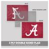 Alabama University Crimson Tide Primary A Logo Car Flags - 7.5x10.5 inch Double-Layered Printed Polyester Fabric - 13" Flexible Plastic Pole for Attaching to Vehicle Window - NCAA Licensed Alabama A Logo Car Flags view 2
