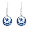 Kentucky Wildcats Stacked Disk Earrings Jewelry Gift Licensed UK view 1