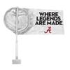 AGAS NCAA Crimson Tide Where Legends Are Made A Logo White Car Windsock Flags - 9.5x18 inch Double-Layered Printed Wrap Knitted Polyester - 19" Windsock Pole Kit for Attaching to Vehicle Window view 1