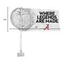 AGAS NCAA Crimson Tide Where Legends Are Made A Logo White Car Windsock Flags - 9.5x18 inch Double-Layered Printed Wrap Knitted Polyester - 19" Windsock Pole Kit for Attaching to Vehicle Window view 2