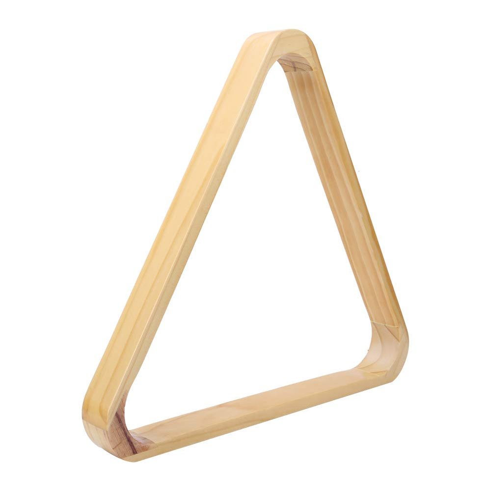 Jopwkuin Billiard Ball Rack, Sturdy Wooden Triangle for Pool Table Snooker and Pool Game Storage (British Style Tripod)