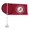 AGAS NCAA Alabama University Crimson Tide Circle Logo Car Windsock Flags - 9.5x18 inch Double-Layered Printed Wrap Knitted Polyester - 19" Windsock Pole Kit for Attaching to Vehicle Window view 1