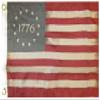 1776 Betsy Ross Tea Stain 12"x18" Poly Car Boat Flag Grommets view 1