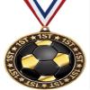 2.75" 1st Place Soccer Shadow Medal Award, Gold Trophy Medal 50 Pack view 1