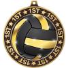 Crown Awards 2.75" 1st Place Volleyball Shadow Medal Award, Gold Trophy Medal 20 Pack view 2