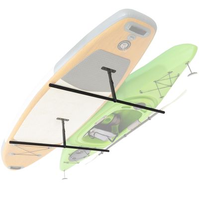 GoSports Kayak Rack for Garage Ceiling Mount - Adjustable Storage Hangers for 2 Kayaks, SUPs, or Surfboards