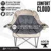 Black Sierra Oversized Camping Chair for Adults  400 lb Heavy Duty Folding Chair with Cup Holders & Carry Bag view 4