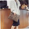 VALICLUD Trendy Bags for Women Leopard Wallet Trendy Handbags Hot Handbag Clutch Purse Leopard Grain Bag Envelope Bag Lady Bags Clutch Bag Brown Fashion Wristband Trendy Purse Leopard Bag view 2