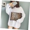 VALICLUD Trendy Bags for Women Leopard Wallet Trendy Handbags Hot Handbag Clutch Purse Leopard Grain Bag Envelope Bag Lady Bags Clutch Bag Brown Fashion Wristband Trendy Purse Leopard Bag view 3
