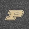 Little King NCAA Knobby Short Sleeve Romper Bodysuit-Big Logo-Purdue-Heathered Black-0-3 Months view 3