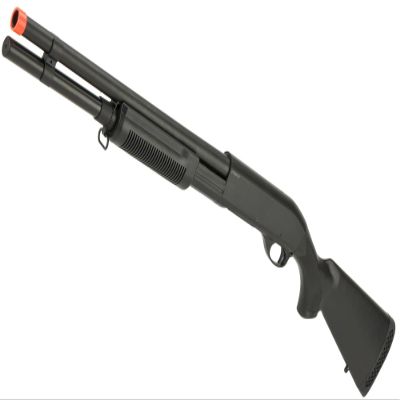 Evike Airsoft - CYMA Standard M870 3-Round Burst Multi-Airsoft Shotshell Loading Airsoft Shotgun with Full Stock