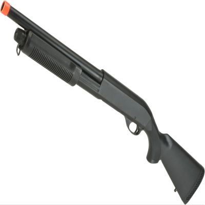 Evike Airsoft - CYMA Standard M870 3-Round Burst Multi-Shot Spring Powered Airsoft Shotgun with Shotshell Loading (Model: Full Stock CQB) - (PID: 60167)
