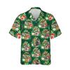 228CLOSET Skeleton Hawaiian Shirt for Men - Tropical Leaves Button Down Shirt Men, Mens Hawaiian Shirt Set 11 Size S view 1