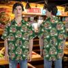 228CLOSET Skeleton Hawaiian Shirt for Men - Tropical Leaves Button Down Shirt Men, Mens Hawaiian Shirt Set 11 Size S view 2
