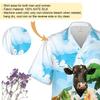 228CLOSET Black Angus Hawaiian Shirt for Men - Cow Lovers Button Down Shirt Men, Mens Hawaiian Shirt Set 16 Size S view 3