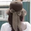 Summer Bucket Hats for Women Wide Bongrace Beach Sun Hat Straw Hat Sunscreen Sunshade Fisherman's Hat with Bow Tie (c-Coffee, One Size) view 2
