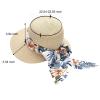 Summer Bucket Hats for Women Wide Bongrace Beach Sun Hat Straw Hat Sunscreen Sunshade Fisherman's Hat with Bow Tie (a-A, One Size) view 3