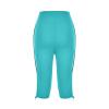 Uillui Women's Capris Workout Cropped Jogger Running Capri Pants Lightweight Casual Lounge Relax Fit Drawstring Sweatpants Green view 4