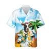 228CLOSET Cow & Beer Hawaiian Shirt for Men - Cow Lovers Button Down Shirt Men, Mens Hawaiian Shirt Set 16 Size S view 1