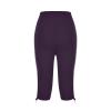 Uillui Women's Capris Workout Cropped Jogger Running Capri Pants Lightweight Casual Lounge Relax Fit Drawstring Sweatpants Purple view 2