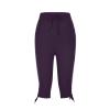 Uillui Women's Capris Workout Cropped Jogger Running Capri Pants Lightweight Casual Lounge Relax Fit Drawstring Sweatpants Purple view 3