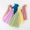 Toddler Girls Fly Sleeve Solid Tulle Princess Dress Dance Party Dresses Clothes Ball Gown Dresses for (Pink, 2-3 Years) view 2
