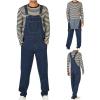 Dgoopd Men's Denim Bib Overalls Big & Tall Fashion Duck Casual Jean Loose Fit Breathable Jumpsuit Pants Workwear view 2